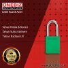 ONEBIZ Aluminium Padlock Green OB 14-BDA24D Body Size 38x46x19mm Shackle Height 38mm Oxidation Surface with 2 key