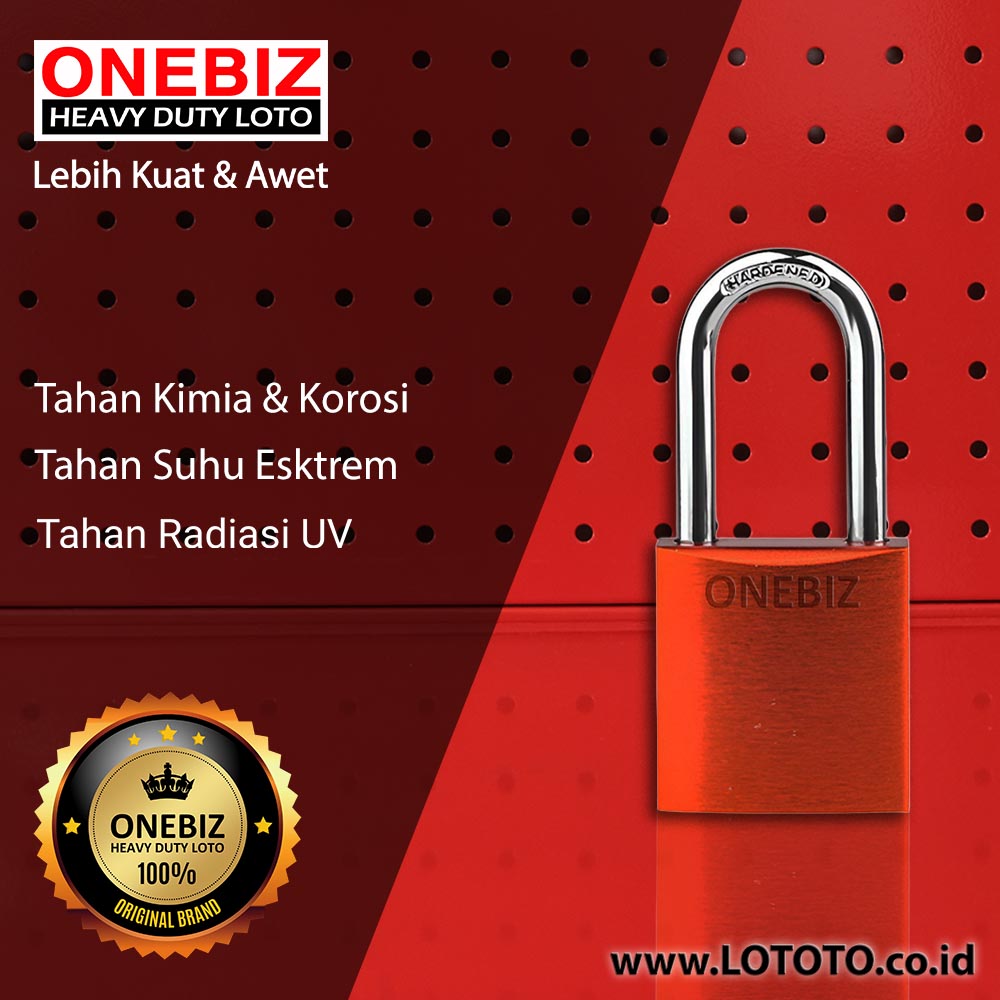 ONEBIZ Aluminium Padlock OB 14-BDA37 SAFETY PADLOCK ONEBIZ Aluminium Padlock OB 14-BDA37 SAFETY PADLOCK