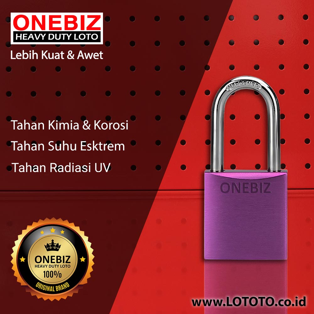 ONEBIZ Aluminium Padlock OB 14-BDA38 SAFETY PADLOCK ONEBIZ Aluminium Padlock OB 14-BDA38 SAFETY PADLOCK