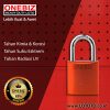 ONEBIZ Aluminium Padlock Orange OB14-BDA47 5mm Diameter Shackle 33x33x20mm Oxidation Surface with 2 key
