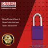 ONEBIZ Aluminium Padlock Purple OB 14-BDA28D Body Size 38x46x19mm Shackle Height 38mm Oxidation Surface with 2 key