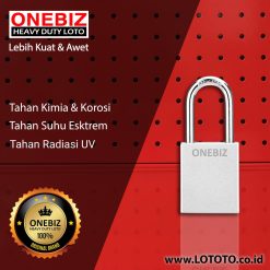 ONEBIZ Aluminium Padlock White OB 14-BDA26D Body Size 38x46x19mm Shackle Height 38mm Oxidation Surface with 2 key