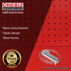 ONEBIZ Cable Lockout OB 14-BDAL61-1 Aluminum Material Stainless Steel Cable Dia. 4mm Length 1.5m