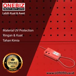 ONEBIZ Cable Lockout OB 14-BDL42 Stainless Steel Cable Dia. 1.5mm Length 0.5m