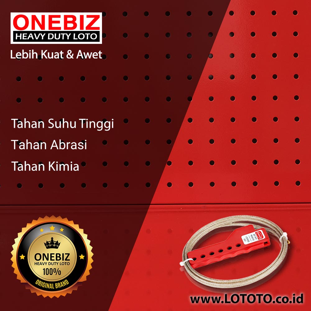 ONEBIZ Cable Lockout OB 14-BDL61-2 Stainless Steel Cable Dia. 4mm Length 1.8m ONEBIZ Cable Lockout OB 14-BDL61-2 Stainless Steel Cable Dia. 4mm Length 1.8m