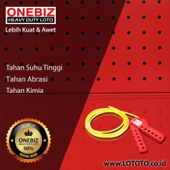 ONEBIZ Cable Lockout OB 14-BDL61-3 Stainless Steel Cable Dia. 4mm Length 1.8m