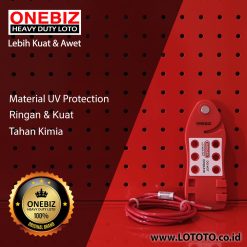 ONEBIZ Economic Cable Lockout OB 14-BDL21 Stainless Steel Cable Dia. 4mm Length 2m