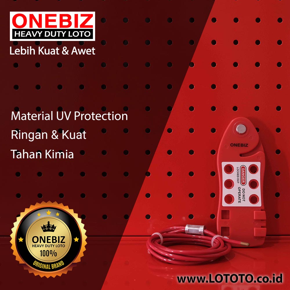 ONEBIZ Economic Cable Lockout OB 14-BDL21 Stainless Steel Cable Dia. 4mm Length 2m ONEBIZ Economic Cable Lockout OB 14-BDL21 Stainless Steel Cable Dia. 4mm Length 2m