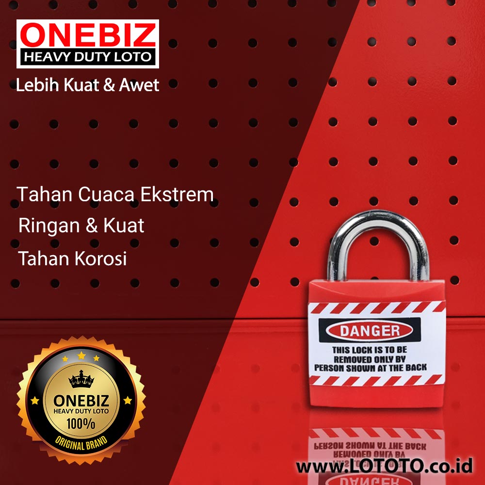 ONEBIZ Jacket Safety Padlock Red OB 14-BDJ01 A×B×C×D 16×6×39×42 mm ONEBIZ Jacket Safety Padlock Red OB 14-BDJ01 A×B×C×D 16×6×39×42 mm