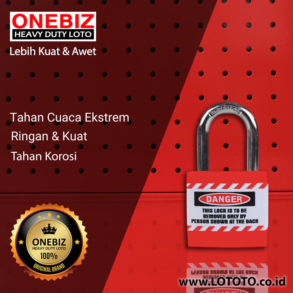 ONEBIZ Jacket Safety Padlock Red OB 14-BDJ11 A×B×C×D 24×6×39×42 mm ONEBIZ Jacket Safety Padlock Red OB 14-BDJ11 A×B×C×D 24×6×39×42 mm