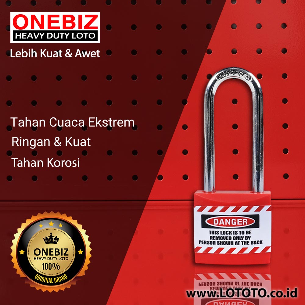 ONEBIZ Jacket Safety Padlock Red OB 14-BDJ31 A×B×C×D 65×6×39×42 mm ONEBIZ Jacket Safety Padlock Red OB 14-BDJ31 A×B×C×D 65×6×39×42 mm