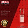 ONEBIZ Long Body Safety Padlock Red OB 14-BDG81-B 6D×38H mm Steel shackle 75mm long body B type KD with 2 key