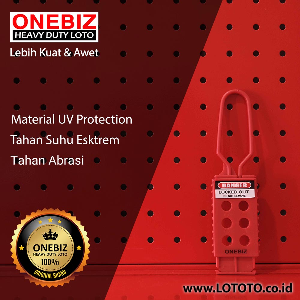 ONEBIZ Plastic Lockout Hasp 43 mm x 173 mm OB 14-BDK42 Nylon Non-Conductive Lockout Hasp ONEBIZ Plastic Lockout Hasp 43 mm x 173 mm OB 14-BDK42 Nylon Non-Conductive Lockout Hasp