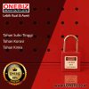 ONEBIZ Small Padlock Red OB 14-BDG300 4.7D×25H mm Steel shackle 34mm short body D type KD with 2 key