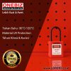 ONEBIZ Thin Nylon Shackle Safety Padlock Red OB 14-BDG71N-B 4D×38H mm Thin Nylon Shackle B type KD with 2 key