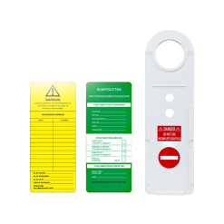 ONEBIZ Scaffolding Tag OB 14-BDP38 Body Material ABS Insert Card Material PVC 305×90×6.7mm