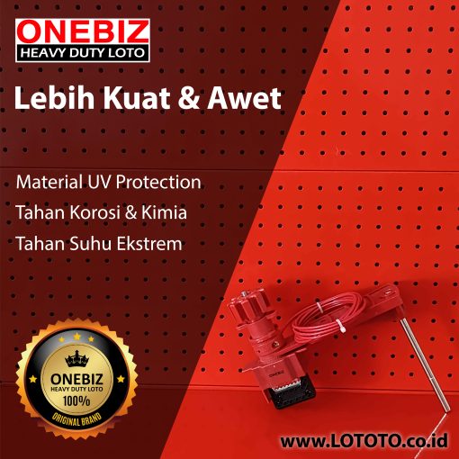 Jual ONEBIZ Universal Valve Lockout OB 14-BDF35 Swing Length 200mm Studdle Height 170mm Cable 3.2mm D×2.4m L Suitable For Handle Witdth ≤4cm Handle Thickness ≤2.8cm