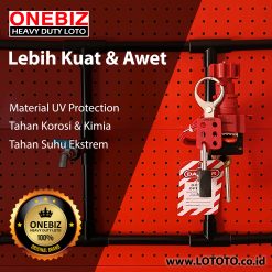 Jual ONEBIZ Universal Valve Lockout OB 14-BDF35 Swing Length 200mm Studdle Height 170mm Cable 3.2mm D×2.4m L Suitable For Handle Witdth ≤4cm Handle Thickness ≤2.8cm