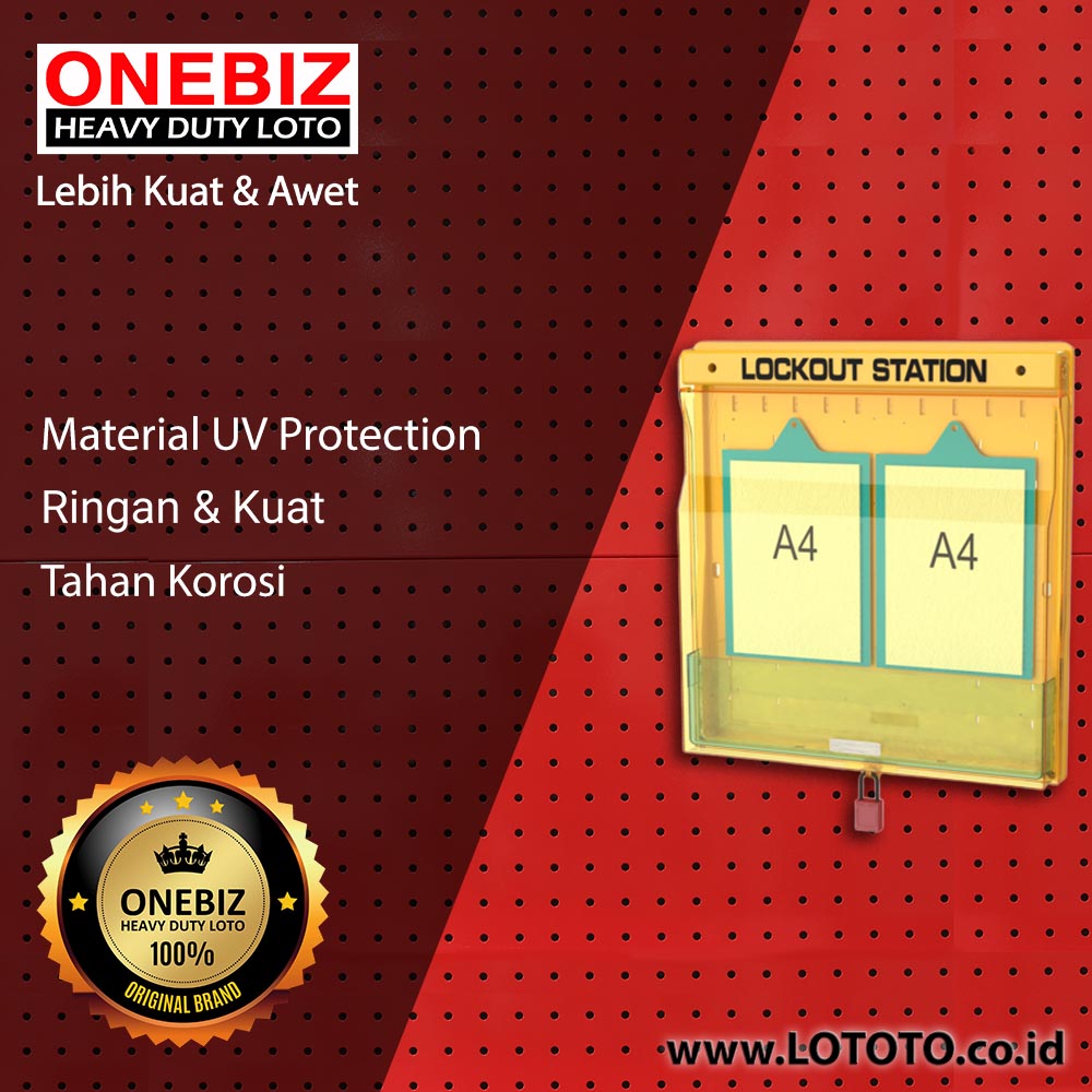 ONEBIZ Lockout Station OB 14-BDB207(W) 650mm×590mm×95mm without Components ONEBIZ Lockout Station OB 14-BDB207(W) 650mm×590mm×95mm without Components