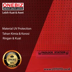 ONEBIZ Padlock Station OB 14-BDB33 400mm×40mm×80mm Can Be Equiped With 15 Padlocks