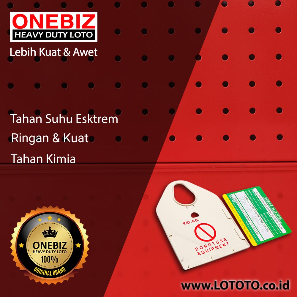 ONEBIZ Scaffolding Tag OB 14-BDP36 Body Material ABSPA6 (many colors available) Insert card material PVC 184×260×6mm ONEBIZ Scaffolding Tag OB 14-BDP36 Body Material ABS/PA6 (many colors available) Insert card material PVC 184×260×6mm