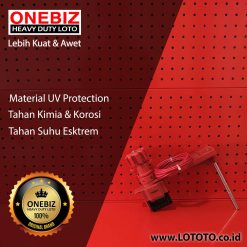 ONEBIZ Universal Valve Lockout OB 14-BDF35 Swing Length 200mm Studdle Height 170mm Cable 3.2mm D×2.4m L Suitable For Handle Witdth ≤4cm Handle Thickness ≤2.8cm