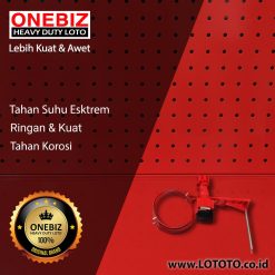 ONEBIZ Universal Valve Lockout OB 14-BDF35X Swing Length 120mm Studdle Height 150mm Cable 3.2mm D×2.4m L Suitable For Handle Witdth ≤2.3cm Handle Thickness ≤1.4cm