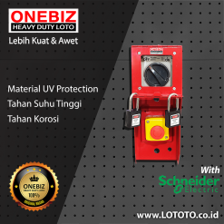ONEBIZ Heavy Duty LOTO Box Vertical OB 14-OB07 Loto Box Vertical Safety Heavy Duty with Switch Button+Emergency Button+Padlock