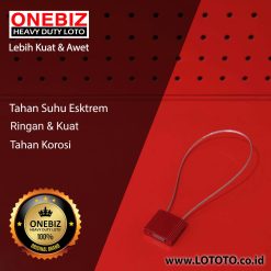 ONEBIZ Aluminum Alloy Seal Lock (Concave and Convex Type) OB 14-BDQF04-1 Aluminum Alloy Material 1.5mm Dia*300mm Length Steel Cable