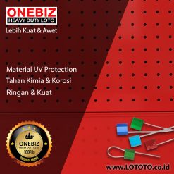 ONEBIZ Aluminum Alloy Seal Lock (Concave and Convex Type) OB 14-BDQF04-3 Aluminum Alloy Material 2.5mm Dia*200mm Length Steel Cable