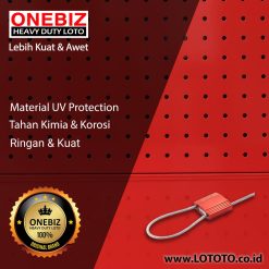 ONEBIZ Aluminum Alloy Seal Lock (Concave and Convex Type) OB 14-BDQF04-4 Aluminum Alloy Material 4mm Dia*200mm Length Steel Cable