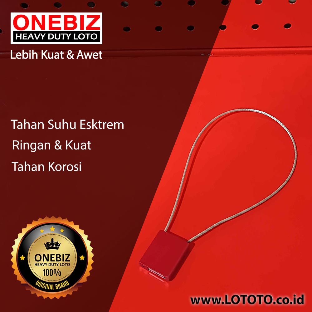 ONEBIZ Aluminum Alloy Seal Lock (Smooth type) OB 14-BDQF03-1 Aluminum Alloy Material 1.5mm Dia300mm Length Steel Cable ONEBIZ Aluminum Alloy Seal Lock (Smooth type) OB 14-BDQF03-1 Aluminum Alloy Material 1.5mm Dia*300mm Length Steel Cable