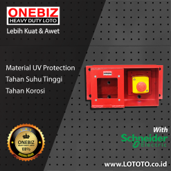 ONEBIZ Heavy Duty LOTO Box Horizontal OB 14-OB03-H Loto Box Safety Device Heavy Duty with+Emergency Push Button