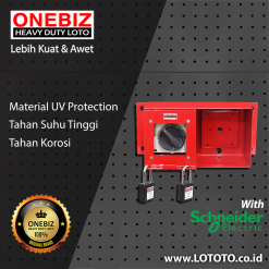ONEBIZ Heavy Duty LOTO Box Horizontal OB 14-OB04-H Loto Box Safety Device Heavy Duty + Switch Button + Padlock