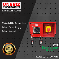 ONEBIZ Heavy Duty LOTO Box Horizontal OB 14-OB07-H Loto Box Safety Heavy Duty with Switch Button+Emergency Button+Padlock