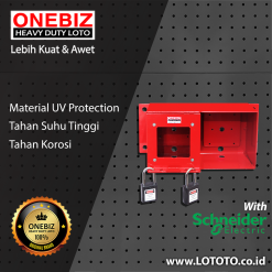 ONEBIZ Heavy Duty LOTO Box Horizontal OB 14-OB08-H Loto Box Safety Heavy Duty+Padlock