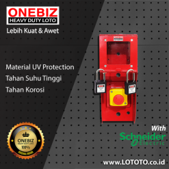 ONEBIZ Heavy Duty LOTO Box Vertical OB 14-OB05 Loto Box Vertical Safety Device Heavy Duty+Emergency Push Button+Padlock
