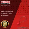 ONEBIZ Hexagonal Plastic Seal Lock OB 14-BDQF01 ABS Material 1.8mm Dia*300mm Length Steel Cable Red