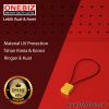 ONEBIZ Square Plastic Seal Lock OB 14-BDQF02-2 ABS Material 1.8mm Dia*300mm Length Black Plastic Coated Steel Cable Yellow