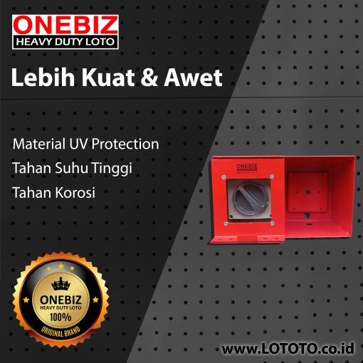 ONEBIZ Heavy Duty LOTO Box Horizontal OB 14-OB02-H Loto Box Safety Device Heavy Duty with Switch Button