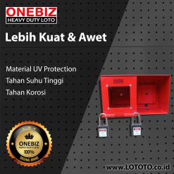 ONEBIZ Heavy Duty LOTO Box Horizontal OB 14-OB08-H Loto Box Safety Heavy Duty+Padlock