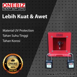 ONEBIZ Heavy Duty LOTO Box Single Battery OB 14-OB04-S Loto Box Safety Device Heavy Duty + Switch Battery Disconnect + Padlock