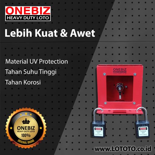 ONEBIZ Heavy Duty LOTO Box Single Battery OB 14-OB04-S Loto Box Safety Device Heavy Duty + Switch Battery Disconnect + Padlock