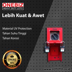 ONEBIZ Heavy Duty LOTO Box Vertical OB 14-OB04 Loto Box Vertical Safety Device Heavy Duty + Switch Button + Padlockv