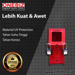 ONEBIZ Heavy Duty LOTO Box Vertical OB 14-OB08 Loto Box Vertical Safety Heavy Duty +Padlock