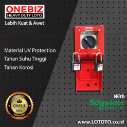 ONEBIZ Heavy Duty LOTO Box Vertical OB 14-OB04 Loto Box Vertical Safety Device Heavy Duty + Switch Button + Padlock