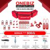 ONEBIZ OB 14-ELEC3-Z06-RED Lototo (Lock Out Tag Out Try Out) Set