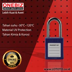 ONEBIZ Compact Safety Padlock Navy Blue OB 14-BDG03UN Thermoplastic Safety Padlock