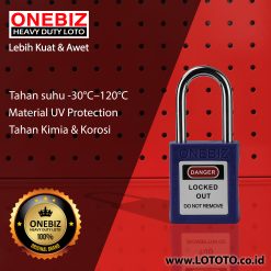 ONEBIZ Compact Safety Padlock Navy Blue OB 14-BDG03UN Thermoplastic Safety Padlock