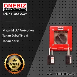 ONEBIZ Heavy Duty LOTO Box Single Device OB04 Loto Box Safety Device Heavy Duty + Switch Button + Padlock